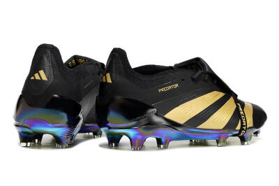 Men's Adidas Predator Elite Foldover Tongue FG Football Boots - Black/Gold