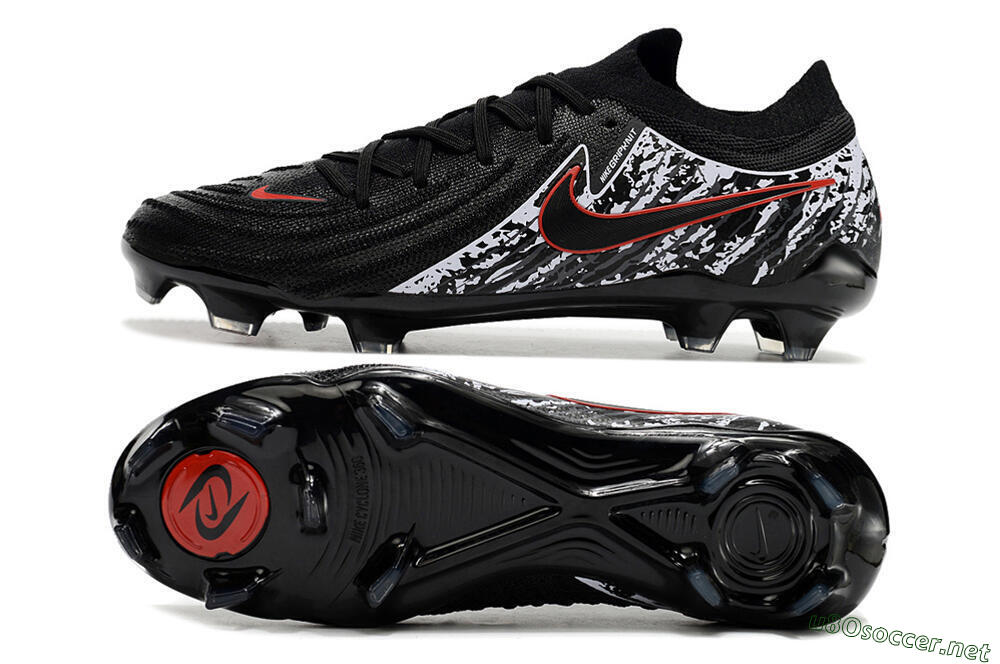 Men's Nike Phantom Luna Elite NU FG Football Boots - Black/Red/White 1