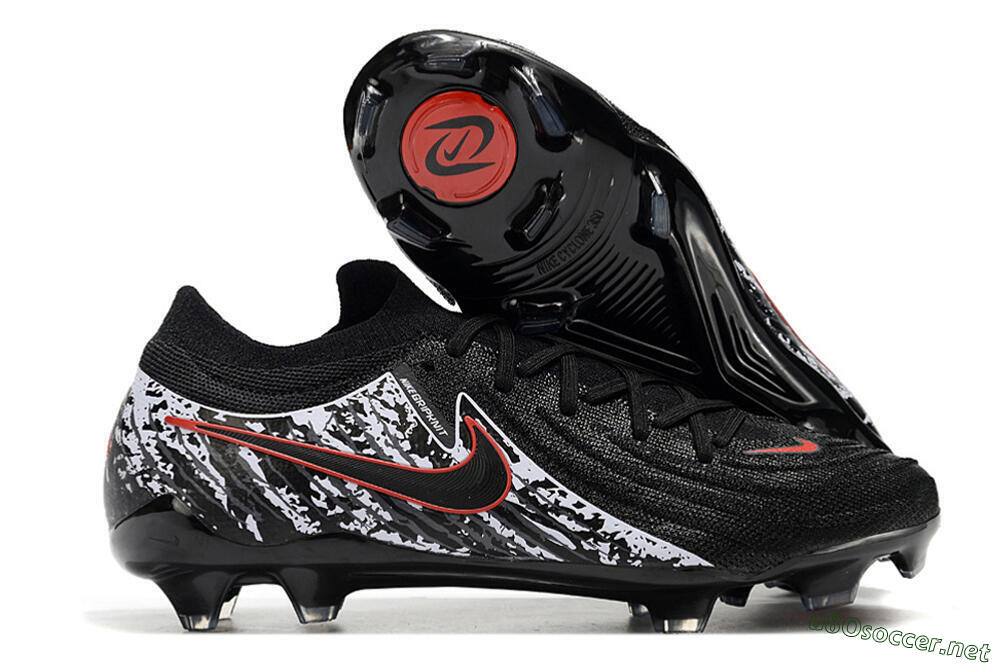 Men's Nike Phantom Luna Elite NU FG Football Boots - Black/Red/White 2