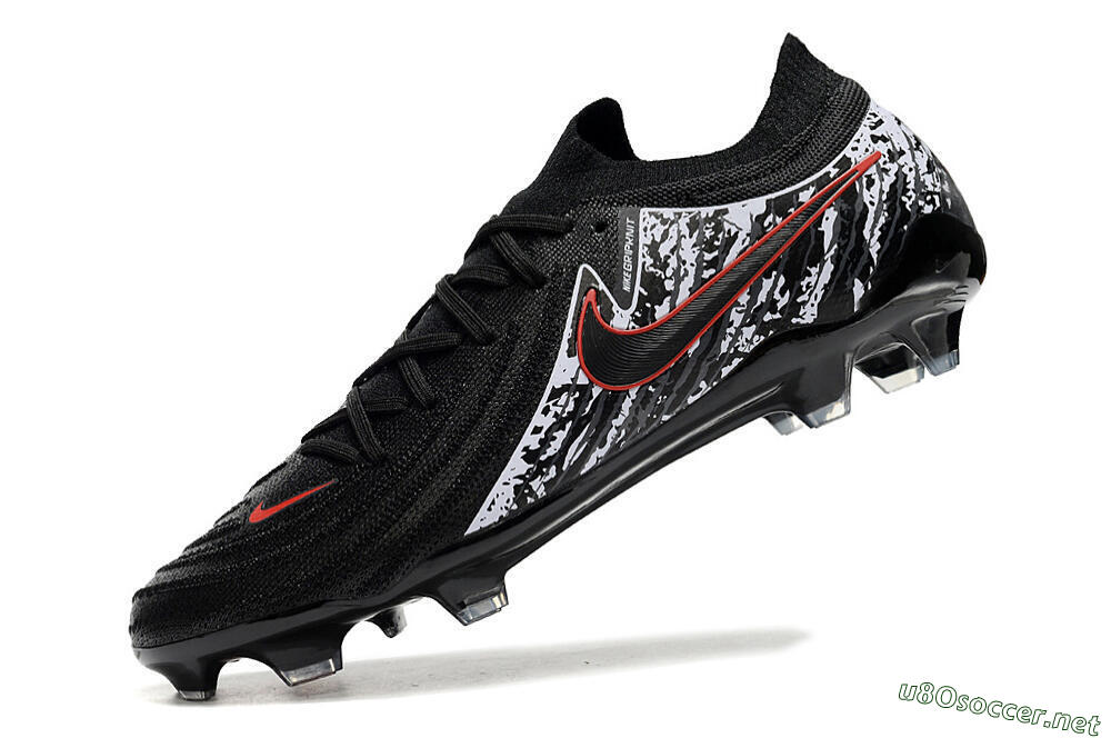 Men's Nike Phantom Luna Elite NU FG Football Boots - Black/Red/White 5