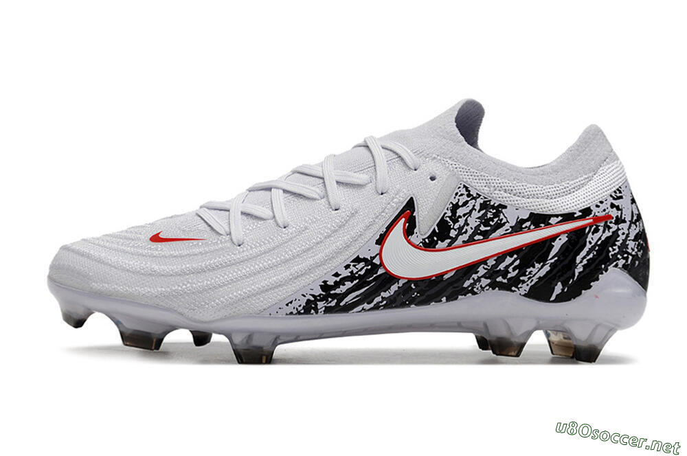 Men's Nike Phantom Luna Elite NU FG Football Boots - White/Red/Black 0