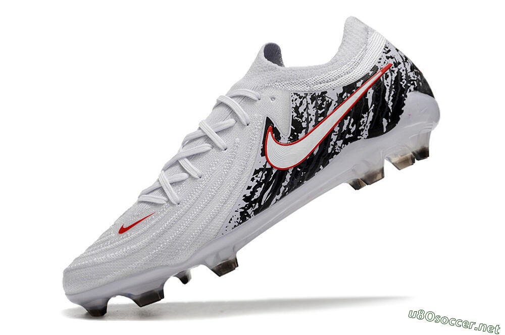 Men's Nike Phantom Luna Elite NU FG Football Boots - White/Red/Black 5