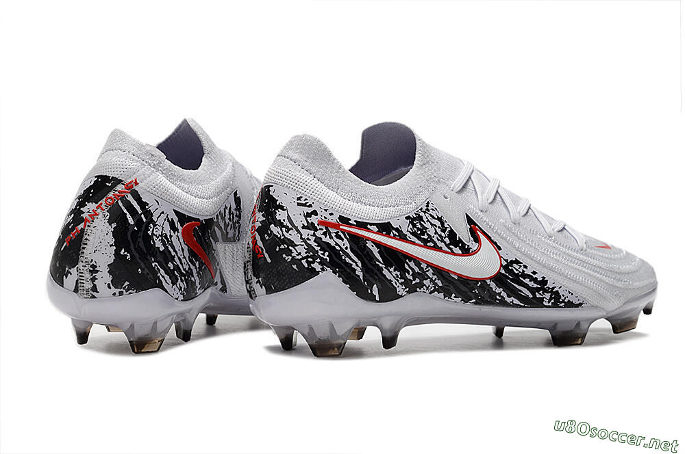 Men's Nike Phantom Luna Elite NU FG Football Boots - White/Red/Black 6