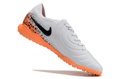 Men's Nike Tiempo Legend 10 Pro TF Football Shoes - White/Black/Orange
