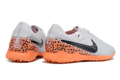 Men's Nike Tiempo Legend 10 Pro TF Football Shoes - White/Black/Orange