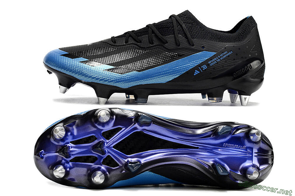 Men's Adidas X Crazyfast.1 SG Football Boots - Silver/Blue/Black/Gold 1