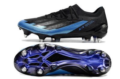 Men's Adidas X Crazyfast.1 SG Football Boots - Silver/Blue/Black/Gold