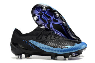 Men's Adidas X Crazyfast.1 SG Football Boots - Silver/Blue/Black/Gold