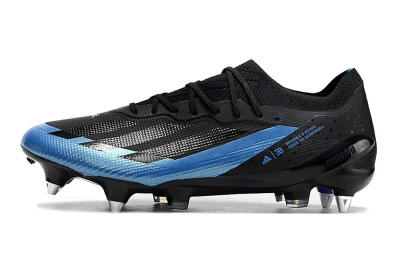 Men's Adidas X Crazyfast.1 SG Football Boots - Silver/Blue/Black/Gold