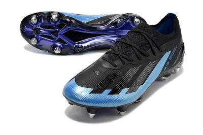 Men's Adidas X Crazyfast.1 SG Football Boots - Silver/Blue/Black/Gold