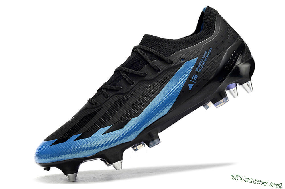 Men's Adidas X Crazyfast.1 SG Football Boots - Silver/Blue/Black/Gold 5
