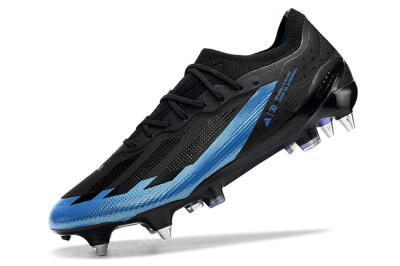 Men's Adidas X Crazyfast.1 SG Football Boots - Silver/Blue/Black/Gold