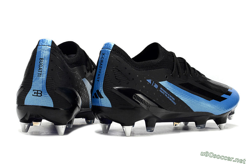 Men's Adidas X Crazyfast.1 SG Football Boots - Silver/Blue/Black/Gold 6