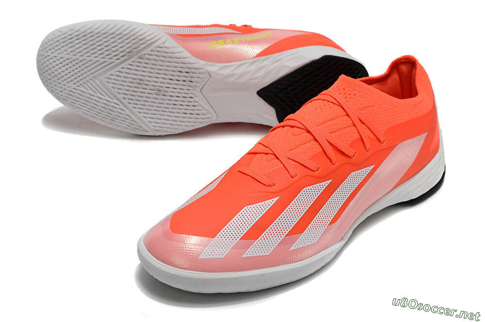 Men's Adidas X Crazyfast.1 IC Football Shoes - Red/White/Black 3