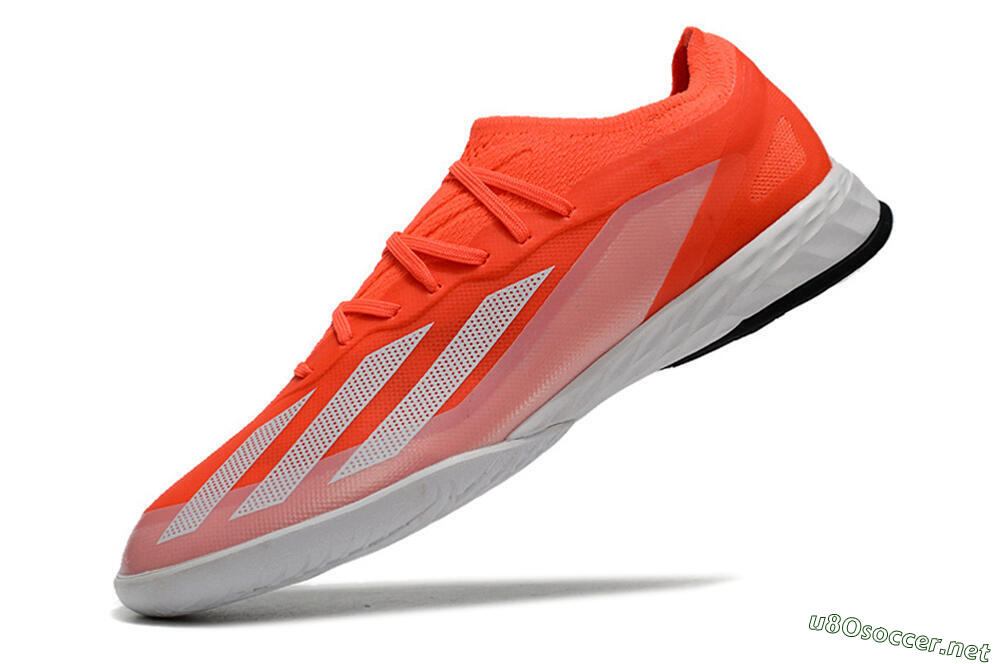 Men's Adidas X Crazyfast.1 IC Football Shoes - Red/White/Black 5