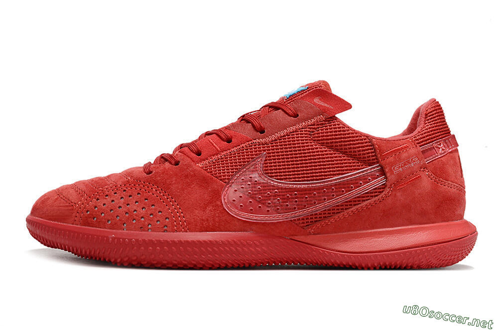 Men's Nike Street Gato IC Football Shoes - Red/Red/Red 0