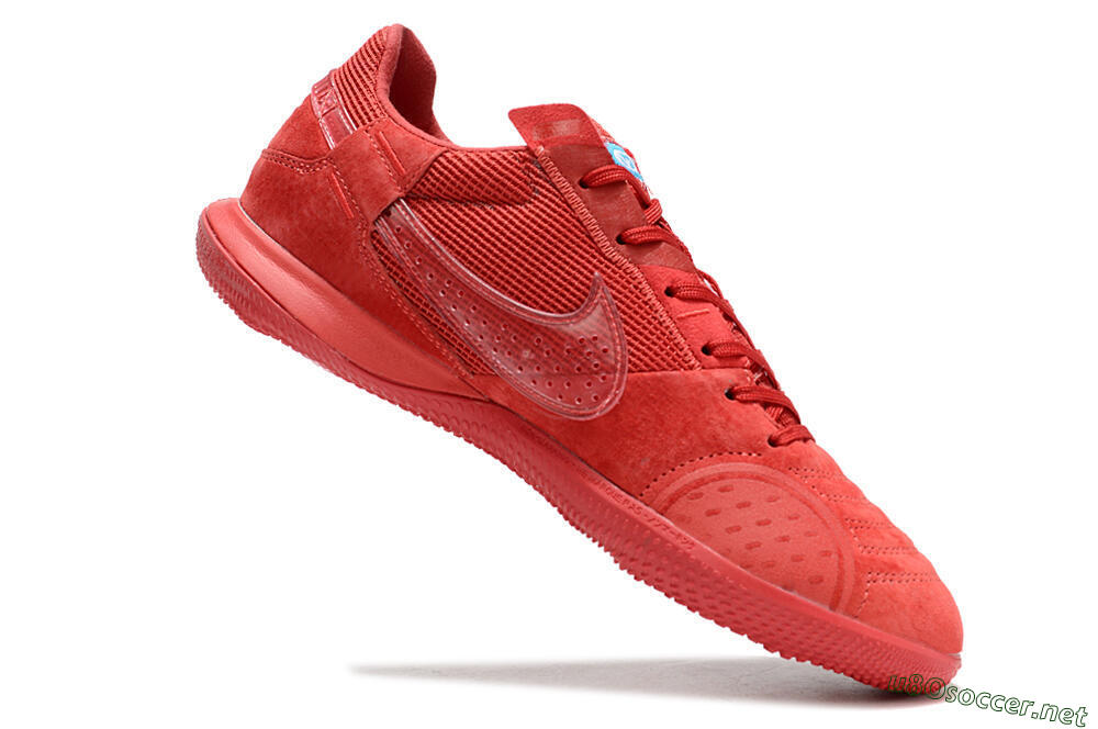 Men's Nike Street Gato IC Football Shoes - Red/Red/Red 4