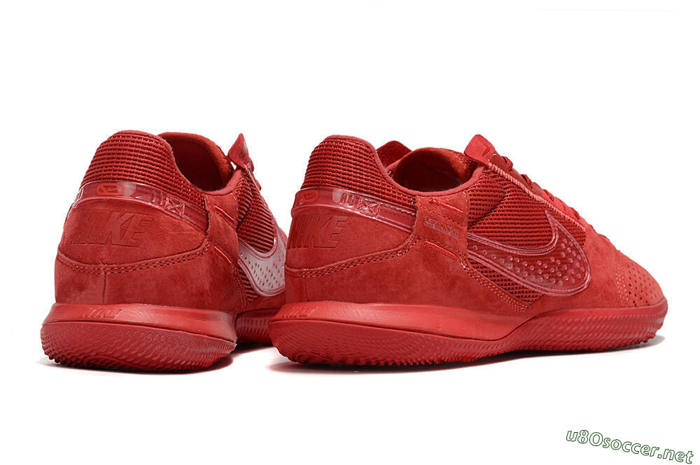 Men's Nike Street Gato IC Football Shoes - Red/Red/Red 6