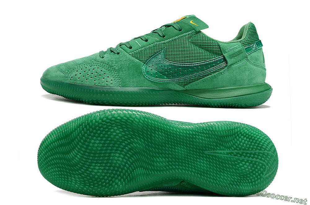 Men's Nike Street Gato IC Football Shoes - Green/Green/Green 1