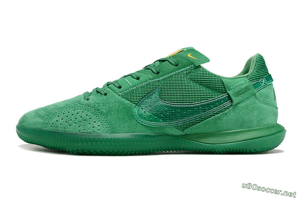 Men's Nike Street Gato IC Football Shoes - Green/Green/Green 0