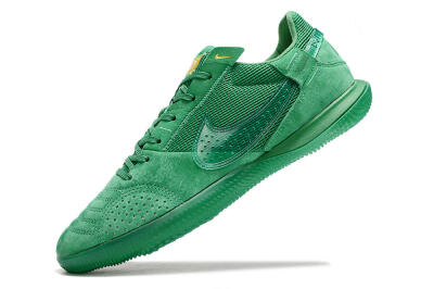Men's Nike Street Gato IC Football Shoes - Green/Green/Green