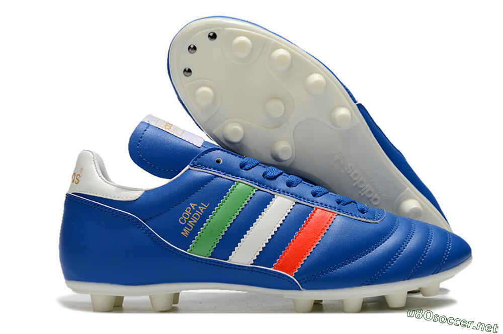 Men's Adidas Copa Mundial FG Football Boots - Blue/Green/White/Red 2