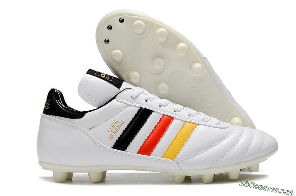 Men's Adidas Copa Mundial FG Football Boots - White/Black/Red/Yellow 2