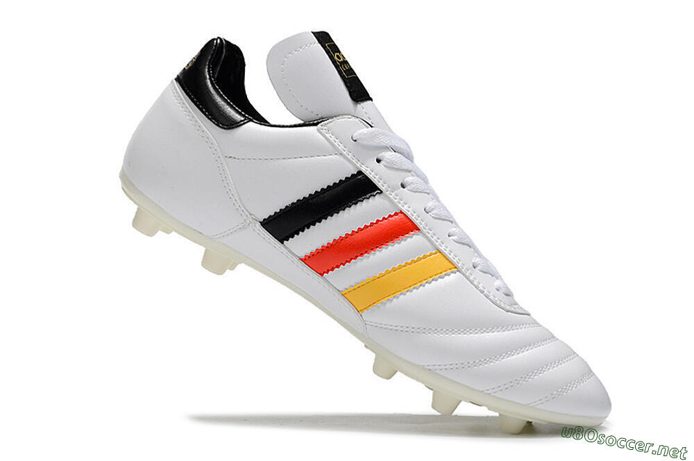 Men's Adidas Copa Mundial FG Football Boots - White/Black/Red/Yellow 3