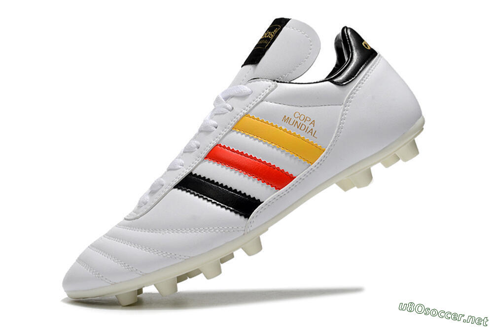 Men's Adidas Copa Mundial FG Football Boots - White/Black/Red/Yellow 4