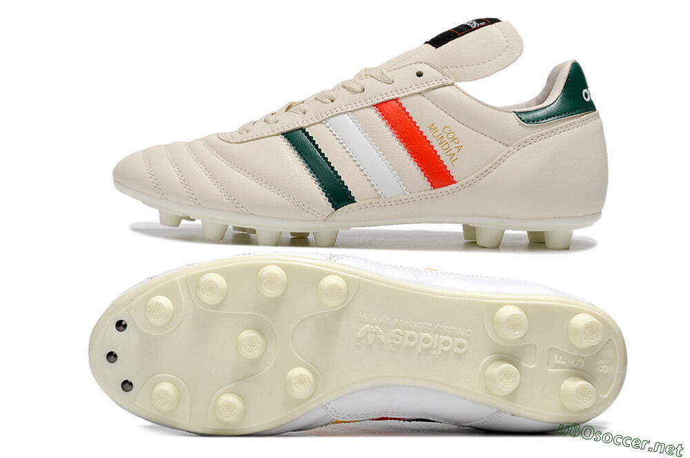 Men's Adidas Copa Mundial FG Football Boots - Beige/Green/White/Red 1