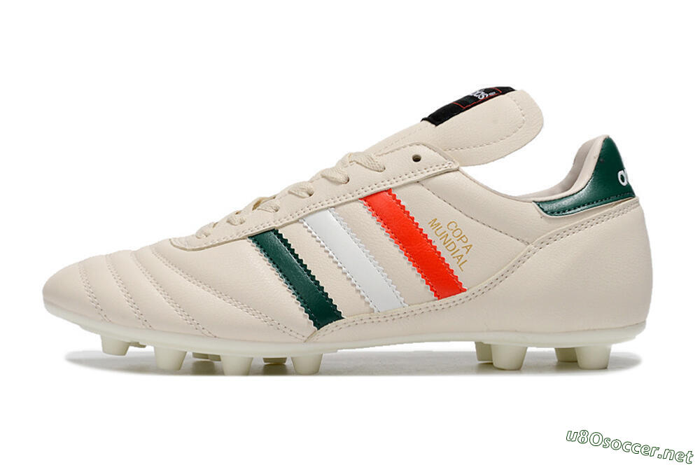 Men's Adidas Copa Mundial FG Football Boots - Beige/Green/White/Red 0