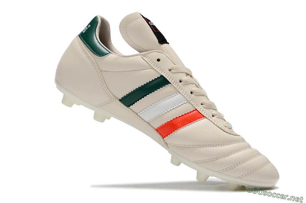 Men's Adidas Copa Mundial FG Football Boots - Beige/Green/White/Red 4