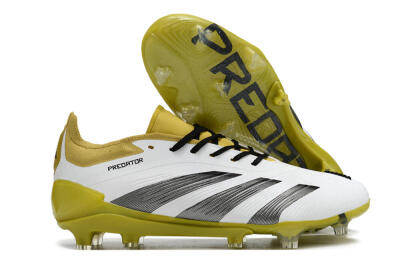 Men's Adidas Predator Accuracy FG Football Boots - White/Black/Yellow