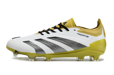 Men's Adidas Predator Accuracy FG Football Boots - White/Black/Yellow