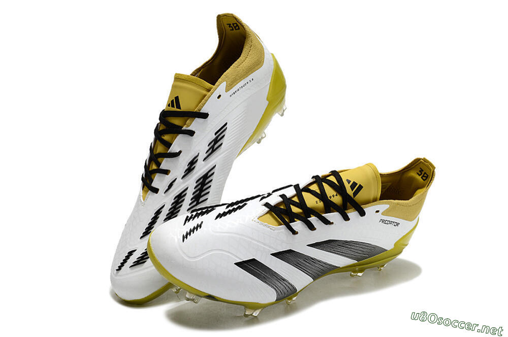 Men's Adidas Predator Accuracy FG Football Boots - White/Black/Yellow 3