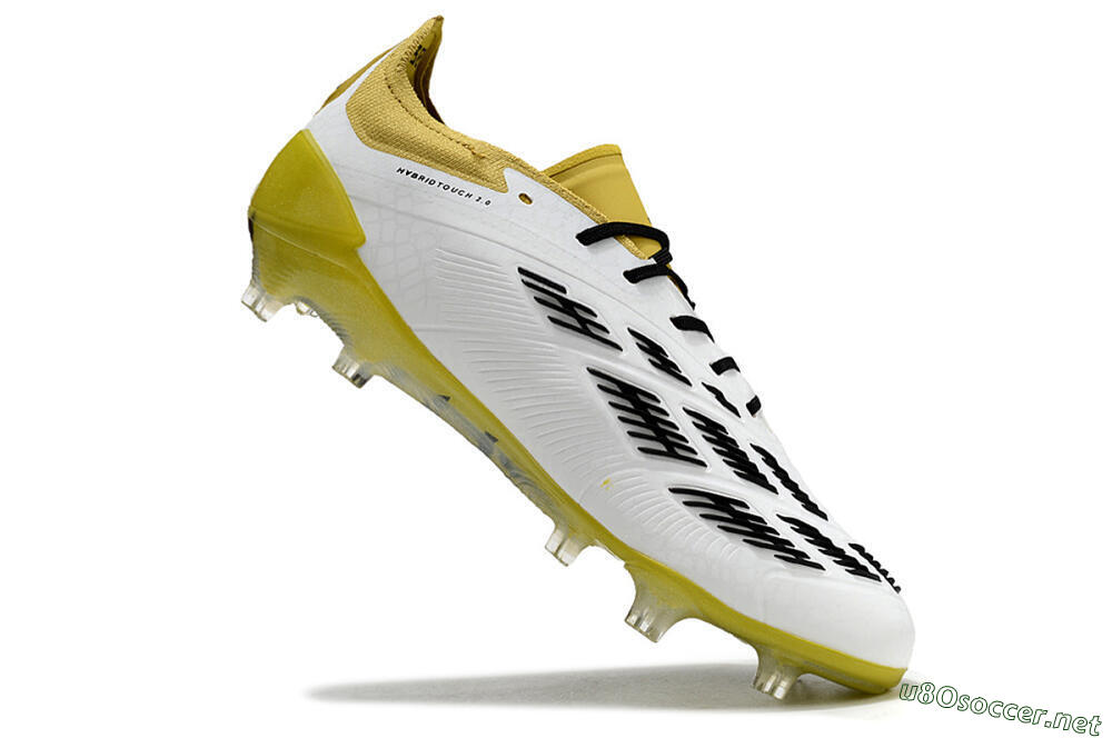 Men's Adidas Predator Accuracy FG Football Boots - White/Black/Yellow 4