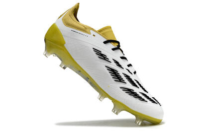 Men's Adidas Predator Accuracy FG Football Boots - White/Black/Yellow