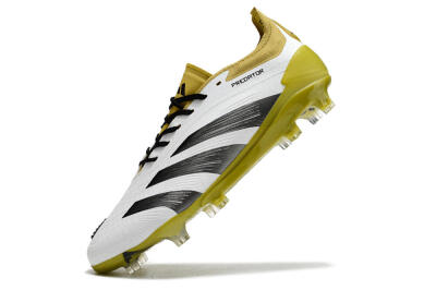 Men's Adidas Predator Accuracy FG Football Boots - White/Black/Yellow