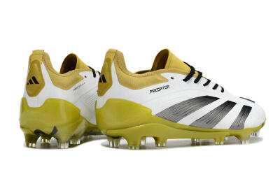 Men's Adidas Predator Accuracy FG Football Boots - White/Black/Yellow