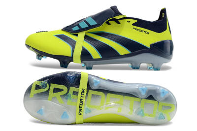 Unisex Adidas Predator Elite Foldover Tongue FG Football Boots - Yellow/Blue/Jade