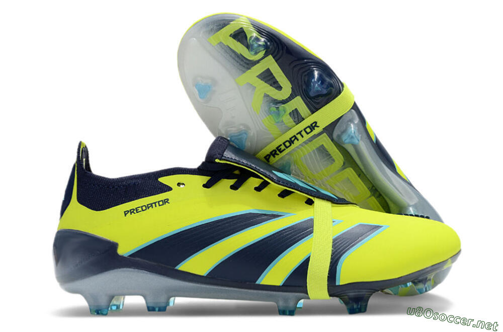 Unisex Adidas Predator Elite Foldover Tongue FG Football Boots - Yellow/Blue/Jade 2