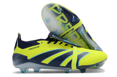 Unisex Adidas Predator Elite Foldover Tongue FG Football Boots - Yellow/Blue/Jade