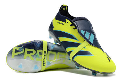 Unisex Adidas Predator Elite Foldover Tongue FG Football Boots - Yellow/Blue/Jade