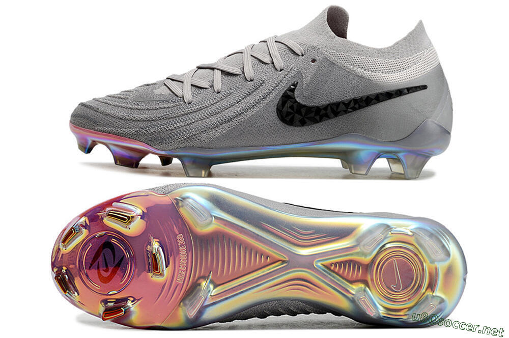 Unisex Nike Phantom Luna Elite NU FG Football Boots - Grey/Black/Blue 1