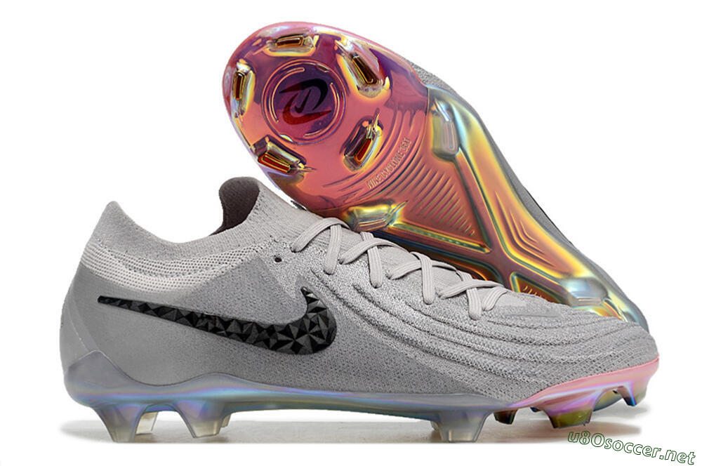 Unisex Nike Phantom Luna Elite NU FG Football Boots - Grey/Black/Blue 2