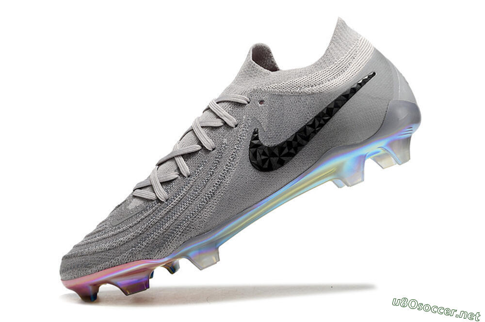 Unisex Nike Phantom Luna Elite NU FG Football Boots - Grey/Black/Blue 5