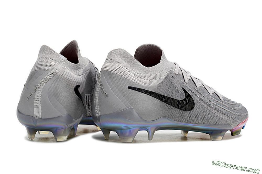 Unisex Nike Phantom Luna Elite NU FG Football Boots - Grey/Black/Blue 6