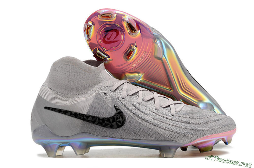 Unisex Nike Phantom Luna Elite NU FG Football Boots - Grey/Black/Blue 2