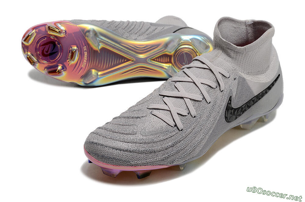 Unisex Nike Phantom Luna Elite NU FG Football Boots - Grey/Black/Blue 3