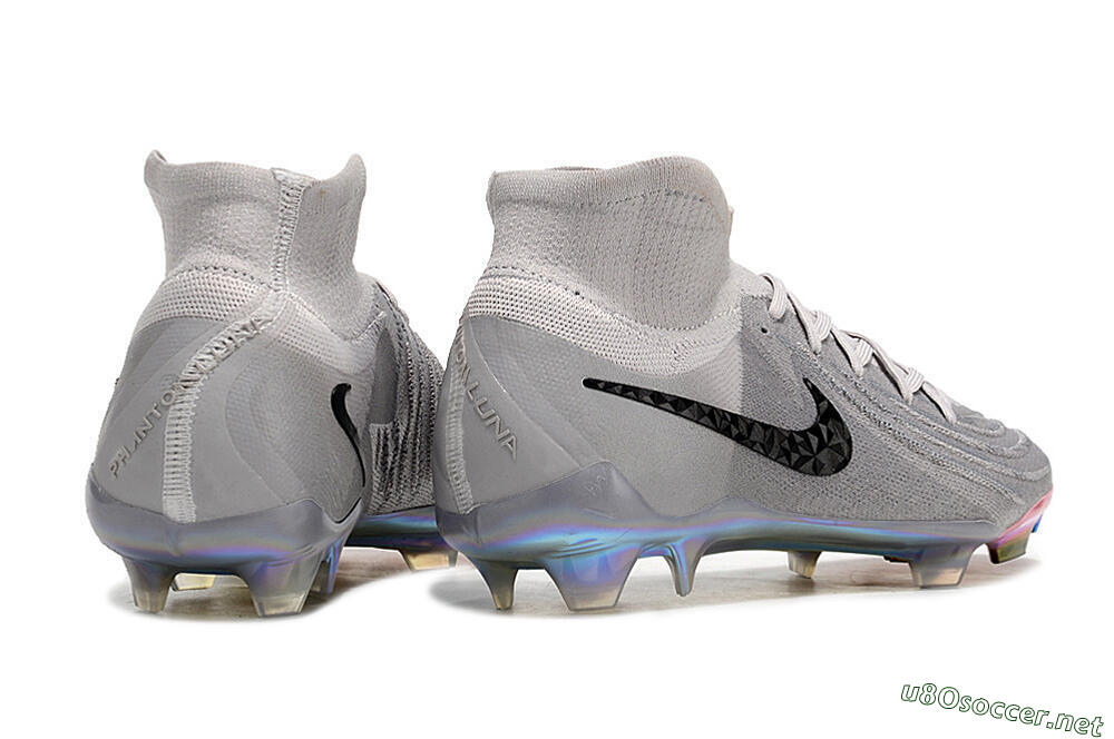 Unisex Nike Phantom Luna Elite NU FG Football Boots - Grey/Black/Blue 6